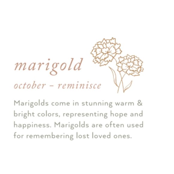 October Marigold Flower Cute Simple Charm Necklace - Picture 9 of 15